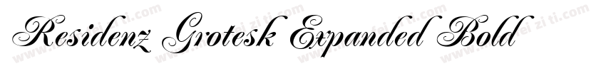 Residenz Grotesk Expanded Bold字体转换
